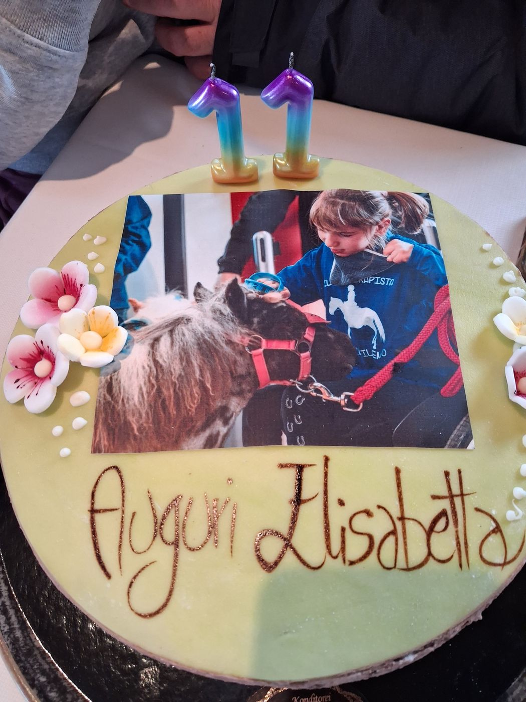 La torta con la loro foto